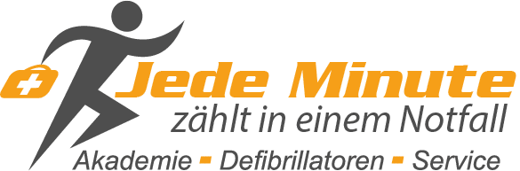 Logo von Jede Minute mit Claim "zählt in einem Notfall"