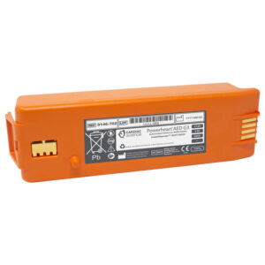 Hier sehen Sie eine orangene Powerheart G3 Intellisense Batterie