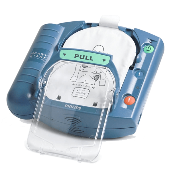 Philips HeartStart HS1 AED liegend