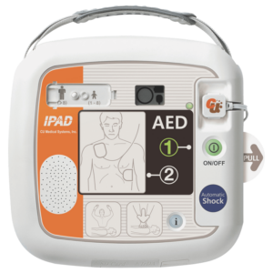 orange-weißer iPAD CU-SP1 AED Vollautomat
