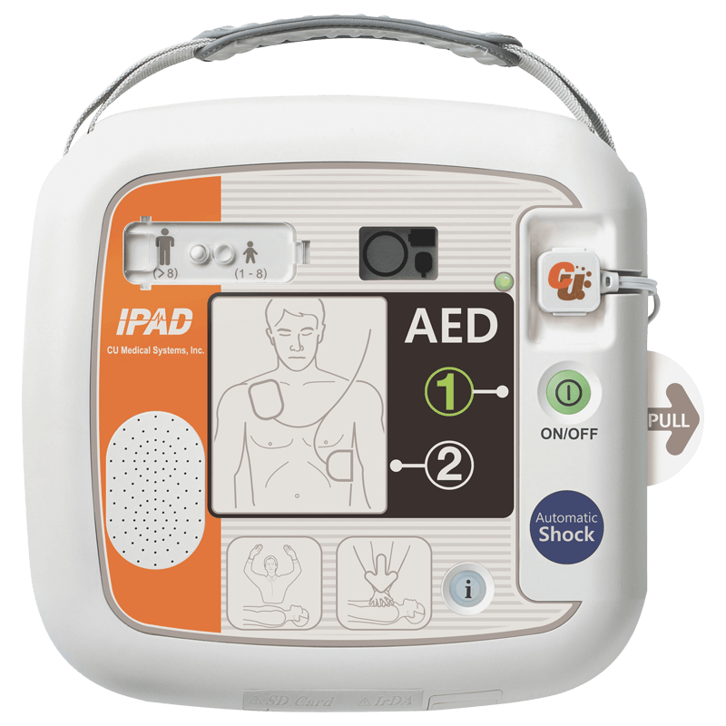 orange-weißer iPAD CU-SP1 AED Vollautomat