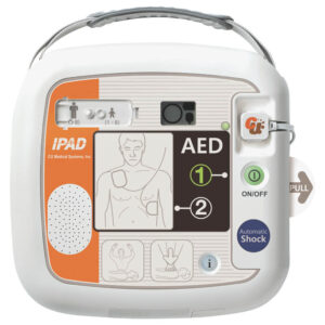 orange-weißer iPAD CU-SP1 AED Vollautomat