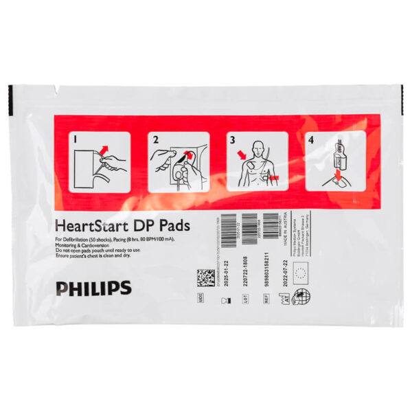 Verpackung der Philips HeartStart FR2 Elektrodenpads