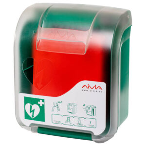 AIVIA IN AED Schrank mit einem eingeräumten AED