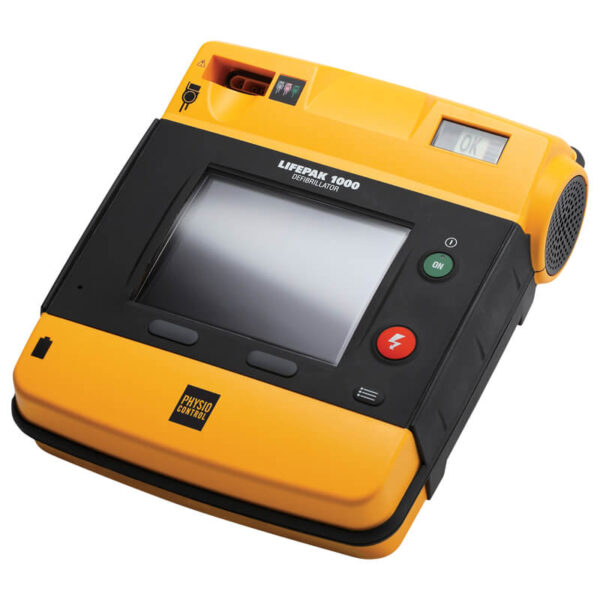 schwarz-gelber LIFEPAK 1000 AED von Stryker
