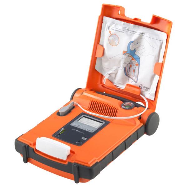 orangener Powerheart G5 AED Vollautomat