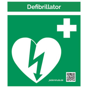 3 x Defibrillator Aufkleber