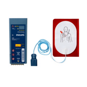 Philips HeartStart FR2 Batterie und Elektrodenpads